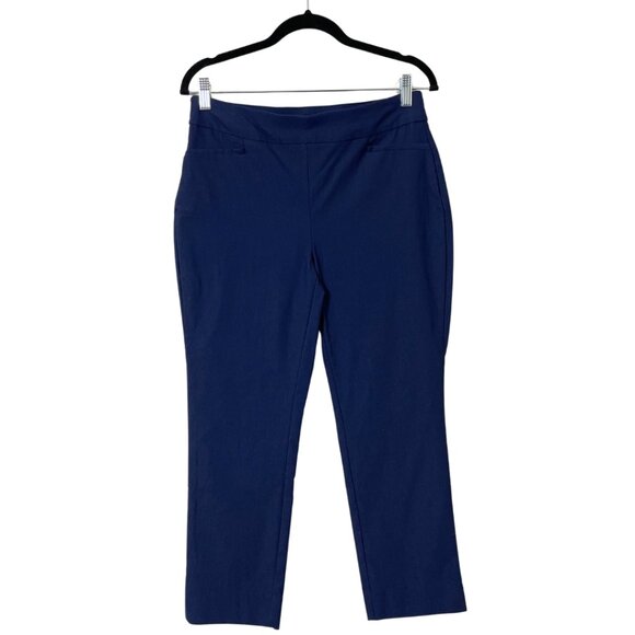 Chico's Pants - NWT Chico’s Pull On Trousers Brigitte Slim Crop Size Small 4 Navy Blue Stretch